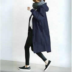 Lässiger wasserdichter Trenchcoat - Constanze in Blau