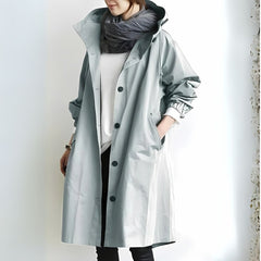 Lässiger wasserdichter Trenchcoat - Constanze in Hellblau