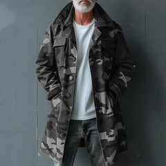 Stilvoller Winter-Trenchcoat für Männer - Thomas in Grau