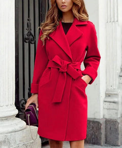 Stylischer Trenchcoat für Frauen - Anneli in Rot