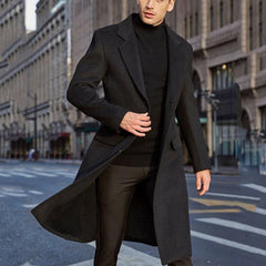 Jannik - Herren-Wintermantel in Schwarz