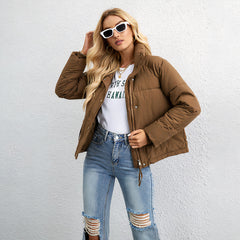 Trendige Damen-Pufferjacke - Agathe in Braun