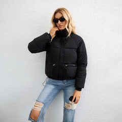 Trendige Damen-Pufferjacke - Agathe in Schwarz