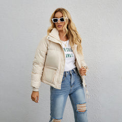 Trendige Damen-Pufferjacke - Agathe in Weiß