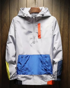 Modische wasserdichte Jacke mit Kapuze - Voltron in Grau