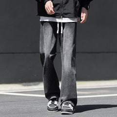 Andreas | Lässige Baggy Jeans mit weitem Bei in Schwarzgrau
