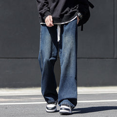 Andreas | Lässige Baggy Jeans mit weitem Bei in Dunkelblau