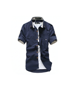 Ben | Mason Signature Button-Up Hemd für stilbewusste Herren in Marineblau