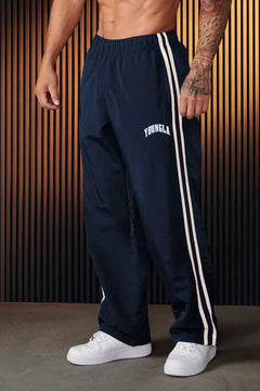 Bryan - Herren Sporthose mit Doppelstreifen-Print in Marineblau