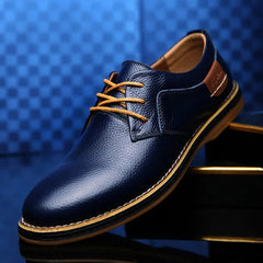 David - Echte Lederschuhe für Herren in Blau