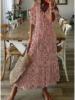 Florina - Geometrischer Print - Langlebig in Rosa