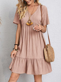Emily - Elegantes Kleid mit Bauchabdeckung in Rosa