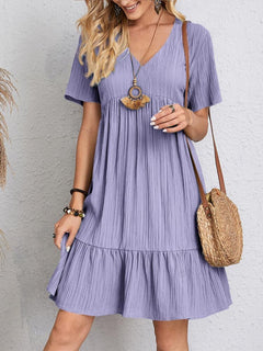 Emily - Elegantes Kleid mit Bauchabdeckung in Lila