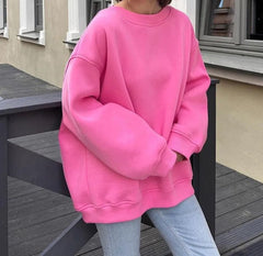 Vanna - Basic-Pullover - Übergrößen-Passform in Rosa