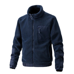 Warme Fleece-Winterjacke für Männer - Albrecht in Marineblau