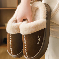 Warme Plüsch-Wintersandalen für Männer - Ernest in Kaffee