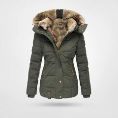 Wasserdichte Fleece-Winterjacke - Eleonore in Grün