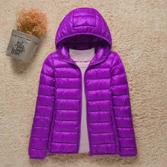 Wasserdichte Winterjacke für Frauen - Ronja in Lila (Met Capuchon)