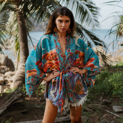 Gimena® | Kimono in Grün in Grün
