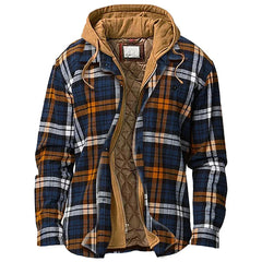 Winterjacke aus Flanell für Männer - Marcel in Blau