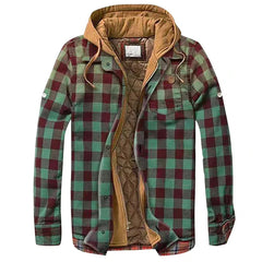 Winterjacke aus Flanell für Männer - Marcel in Grün