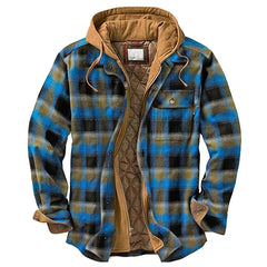 Winterjacke aus Flanell für Männer - Marcel in Hellblau