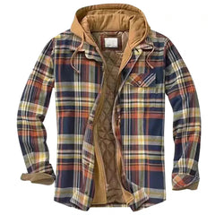 Winterjacke aus Flanell für Männer - Marcel in Marineblau