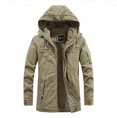 Winterjacke mit Kapuze für Männer - Mario in Beige