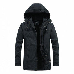 Winterjacke mit Kapuze für Männer - Mario in Schwarz