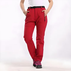 Harper - Widerstandsfähige & Wasserdichte Wanderhose für Damen in Rot